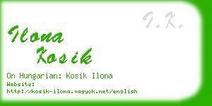 ilona kosik business card